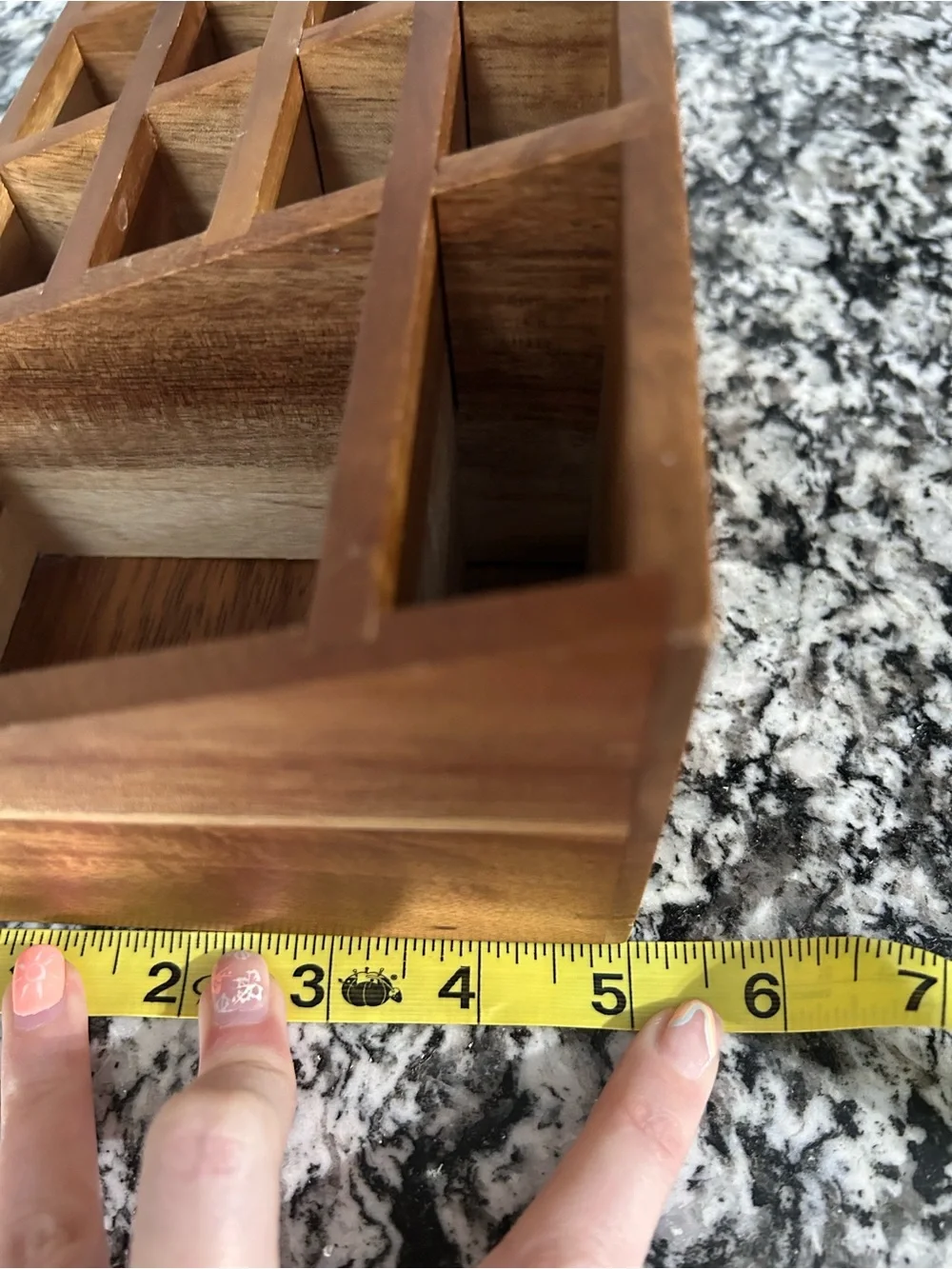 Threshold Acacia Wood 12-Compartment Countertop Make-up Organizer
